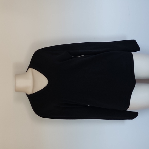 Prada Sweaters - PRADA black long sleeve v-neck sweater- 52